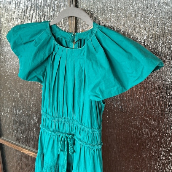 Ulla Johnson Elegant Green Midi Dress size 2 - Picture 4 of 10